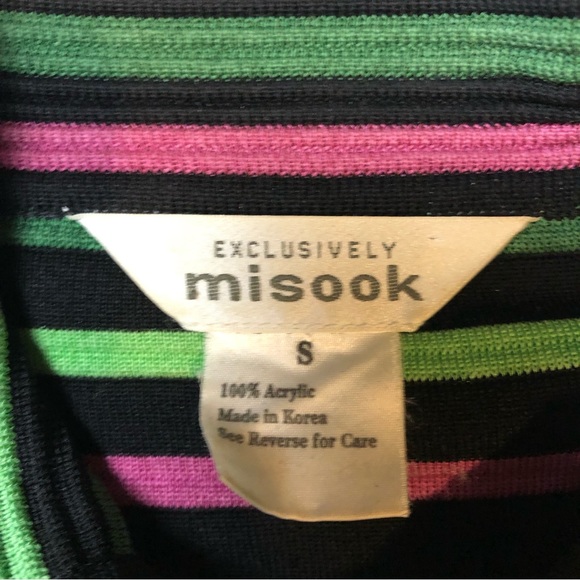 Vintage Exclusively Misook Acrylic Full Zip Sweater Small - Picture 3 of 5